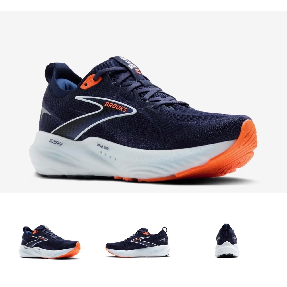 Brooks Glycerin 22 Blue Orange runing sneakers tennis shoes size 11.5 D medium - Picture 9 of 9